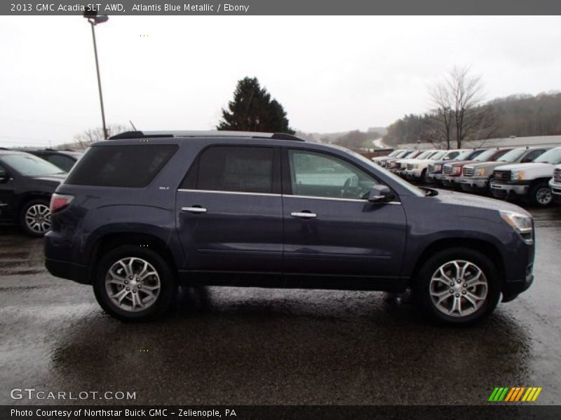 Atlantis Blue Metallic / Ebony 2013 GMC Acadia SLT AWD