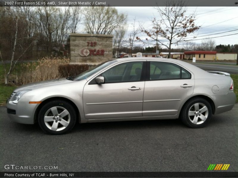 Silver Birch Metallic / Camel 2007 Ford Fusion SE V6 AWD