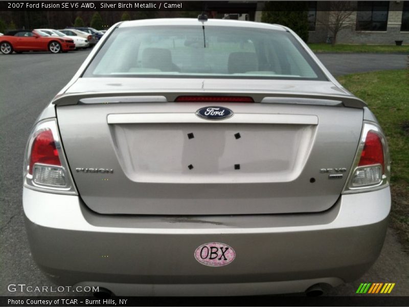 Silver Birch Metallic / Camel 2007 Ford Fusion SE V6 AWD