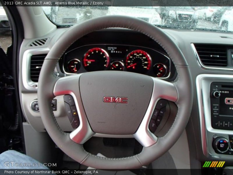 Atlantis Blue Metallic / Ebony 2013 GMC Acadia SLT AWD