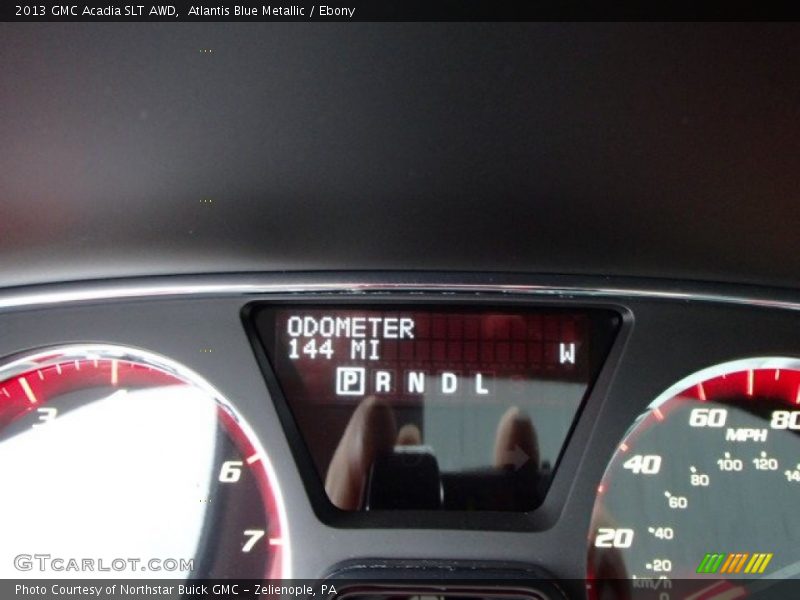 Atlantis Blue Metallic / Ebony 2013 GMC Acadia SLT AWD