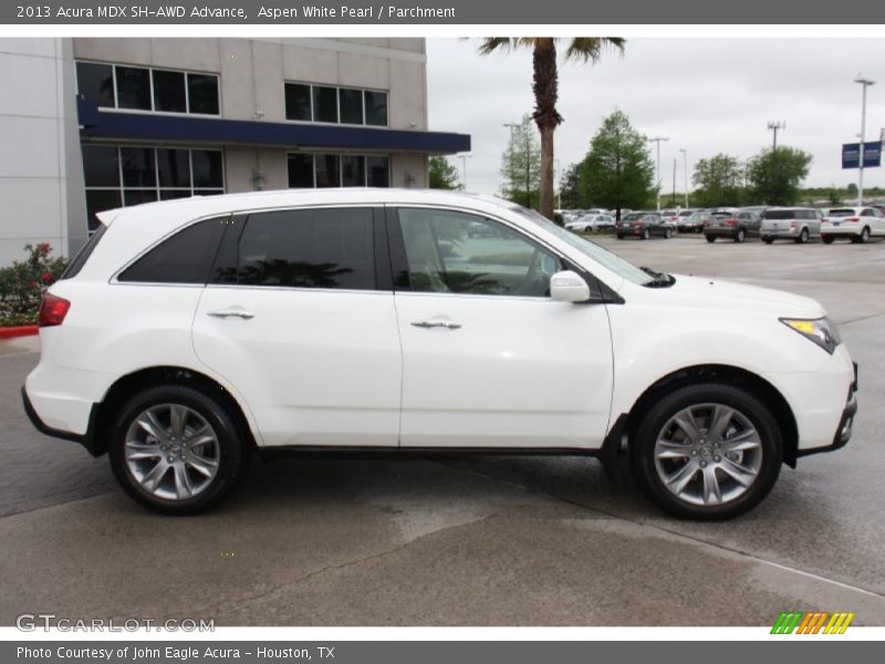 Aspen White Pearl / Parchment 2013 Acura MDX SH-AWD Advance