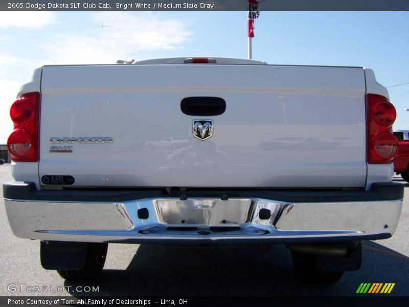 Bright White / Medium Slate Gray 2005 Dodge Dakota SLT Club Cab