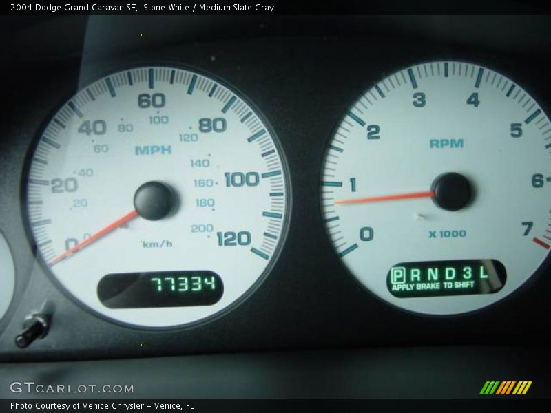 Stone White / Medium Slate Gray 2004 Dodge Grand Caravan SE