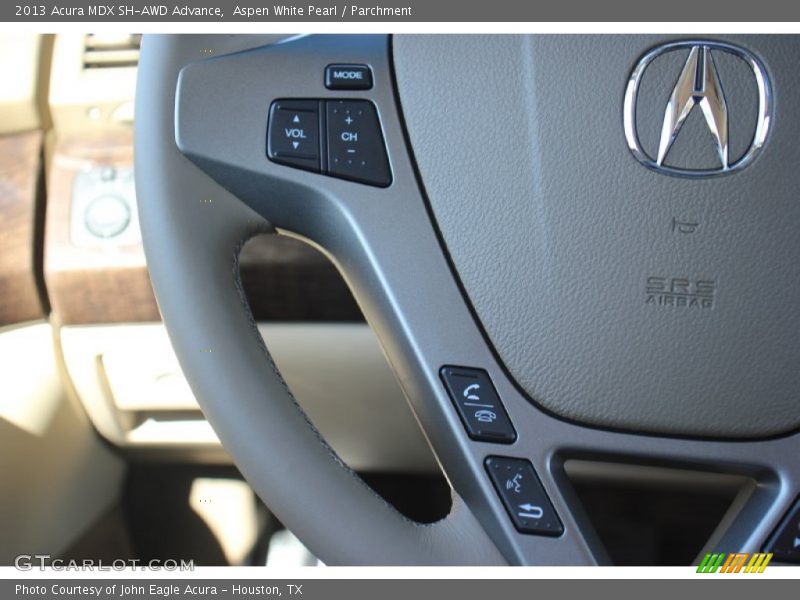 Aspen White Pearl / Parchment 2013 Acura MDX SH-AWD Advance