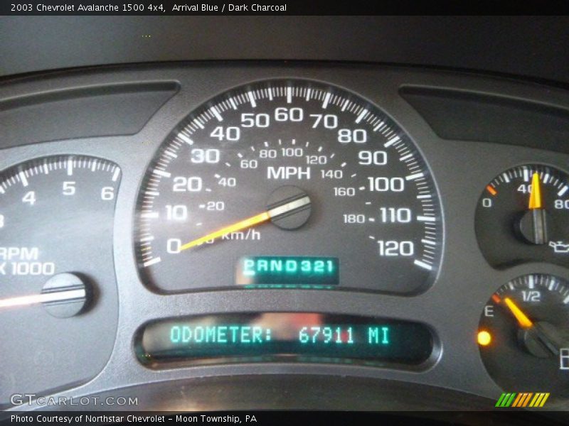 Arrival Blue / Dark Charcoal 2003 Chevrolet Avalanche 1500 4x4