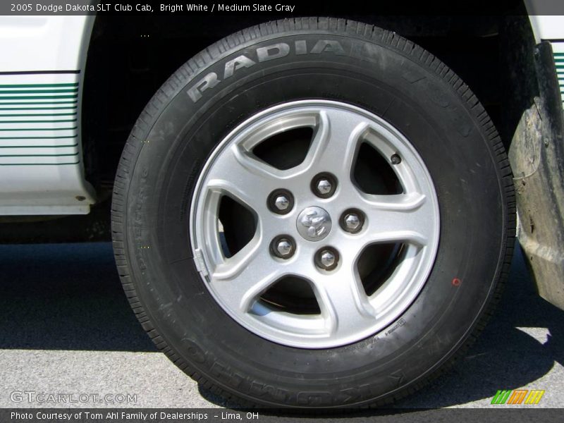 Bright White / Medium Slate Gray 2005 Dodge Dakota SLT Club Cab
