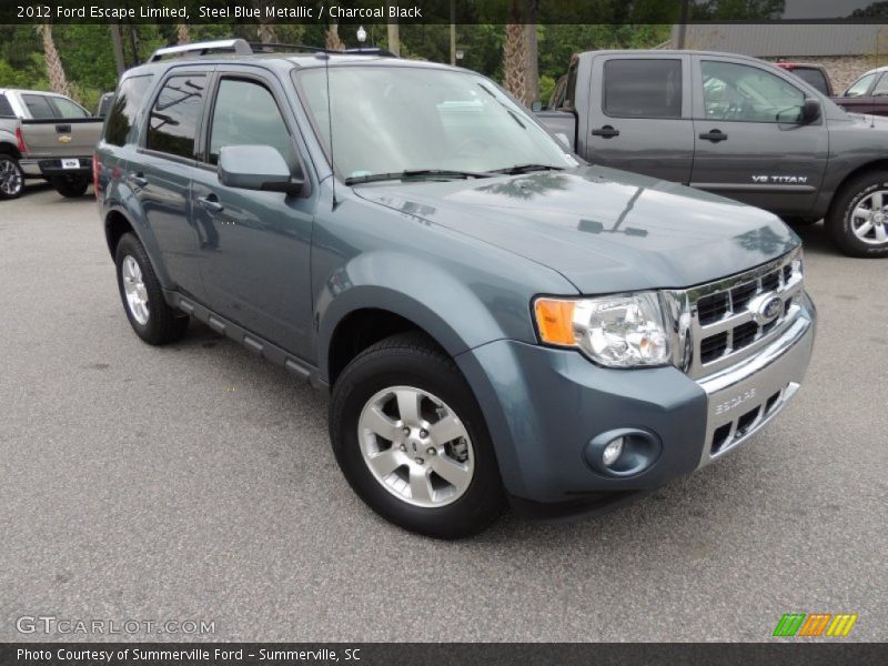 Steel Blue Metallic / Charcoal Black 2012 Ford Escape Limited