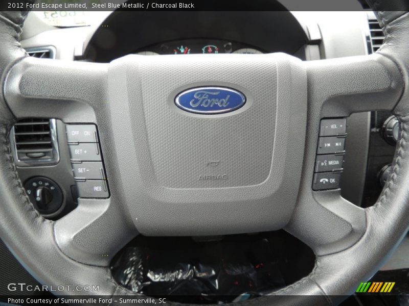 Steel Blue Metallic / Charcoal Black 2012 Ford Escape Limited