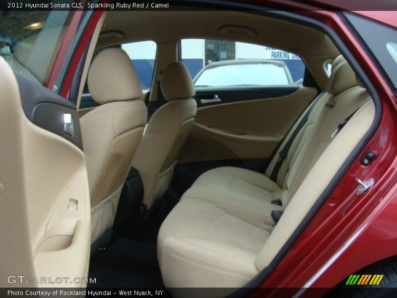 Sparkling Ruby Red / Camel 2012 Hyundai Sonata GLS