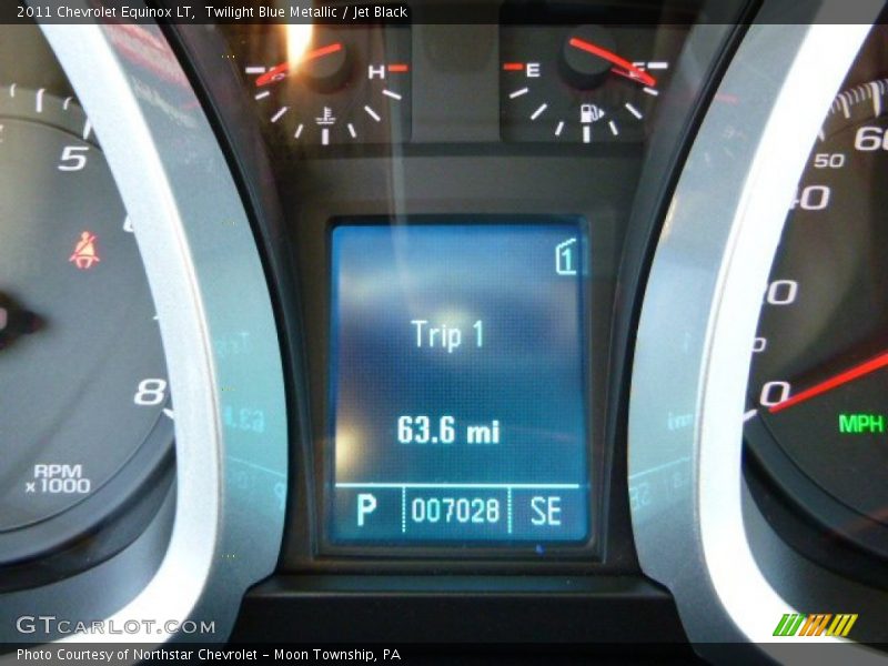 Twilight Blue Metallic / Jet Black 2011 Chevrolet Equinox LT
