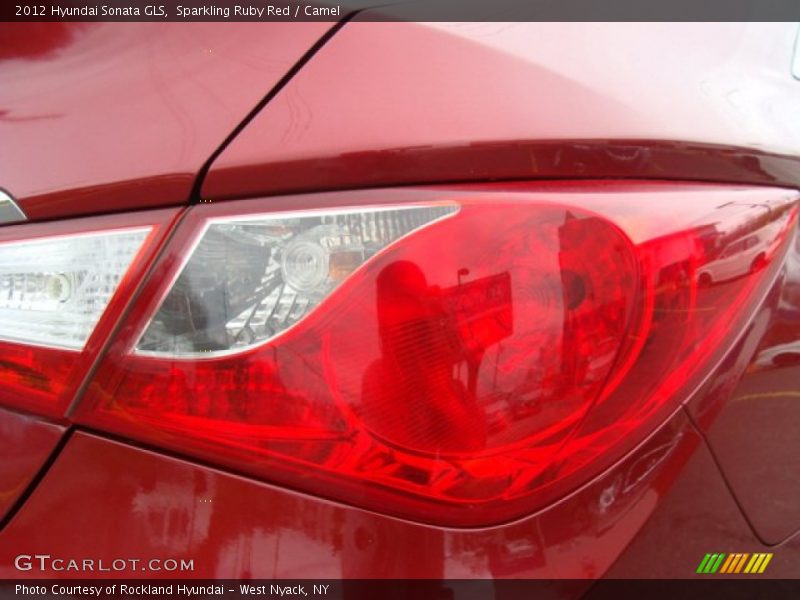 Sparkling Ruby Red / Camel 2012 Hyundai Sonata GLS