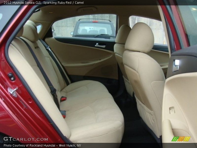 Sparkling Ruby Red / Camel 2012 Hyundai Sonata GLS