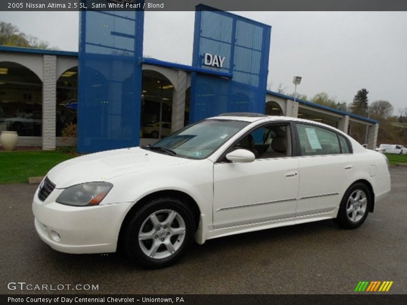 Satin White Pearl / Blond 2005 Nissan Altima 2.5 SL