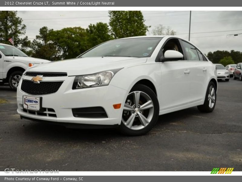 Summit White / Cocoa/Light Neutral 2012 Chevrolet Cruze LT
