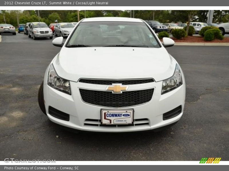Summit White / Cocoa/Light Neutral 2012 Chevrolet Cruze LT