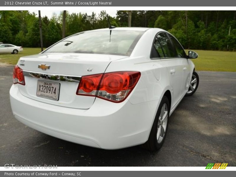 Summit White / Cocoa/Light Neutral 2012 Chevrolet Cruze LT