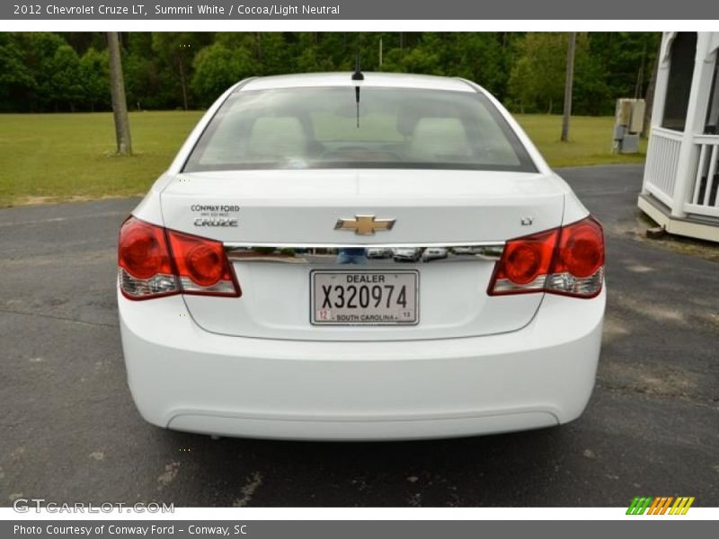 Summit White / Cocoa/Light Neutral 2012 Chevrolet Cruze LT