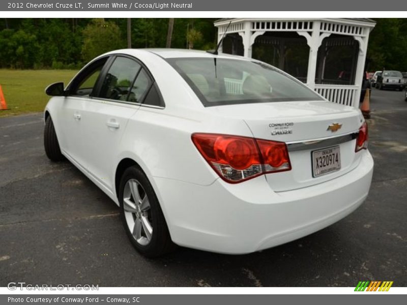 Summit White / Cocoa/Light Neutral 2012 Chevrolet Cruze LT