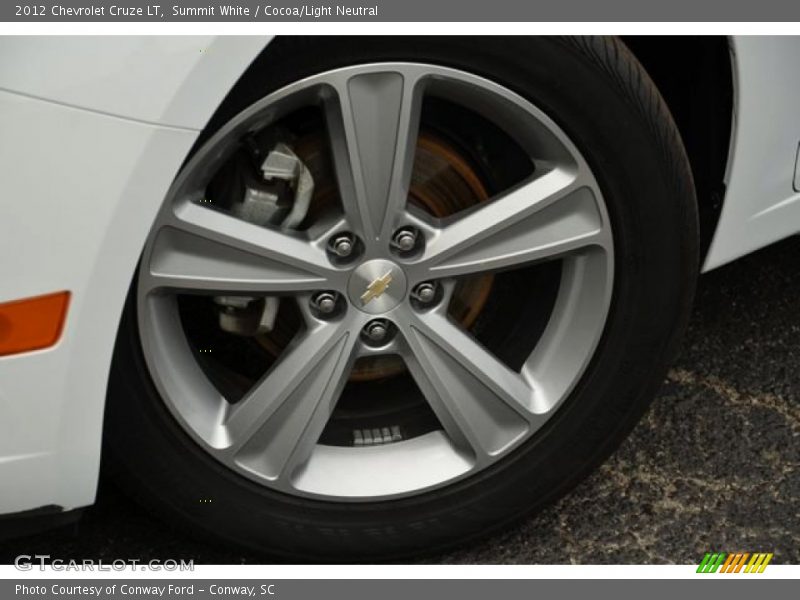 Summit White / Cocoa/Light Neutral 2012 Chevrolet Cruze LT