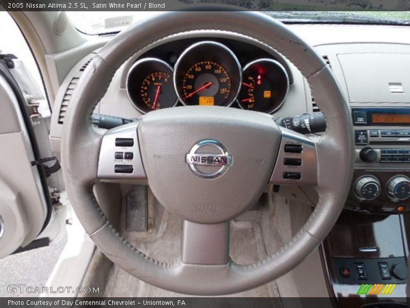 Satin White Pearl / Blond 2005 Nissan Altima 2.5 SL