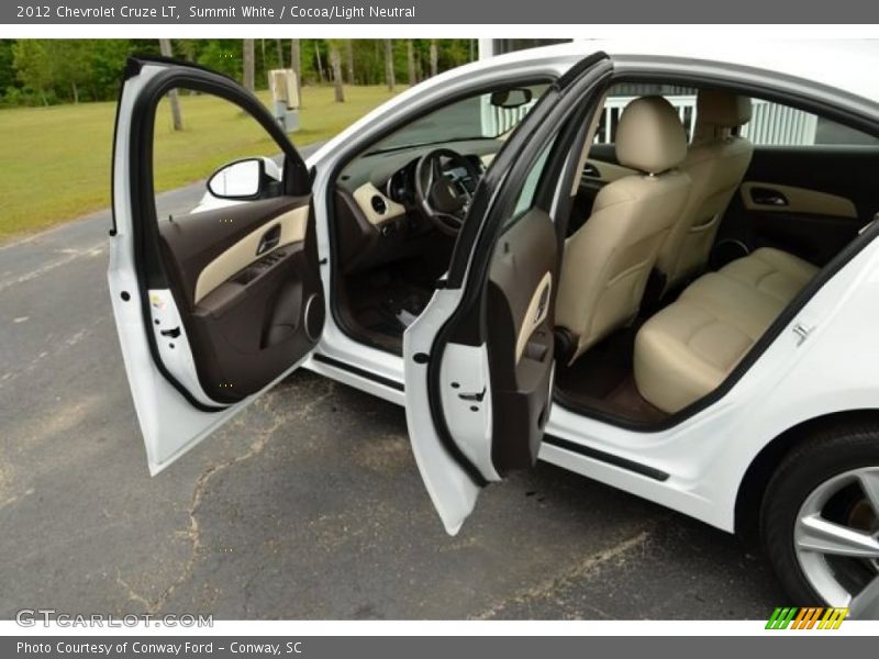 Summit White / Cocoa/Light Neutral 2012 Chevrolet Cruze LT