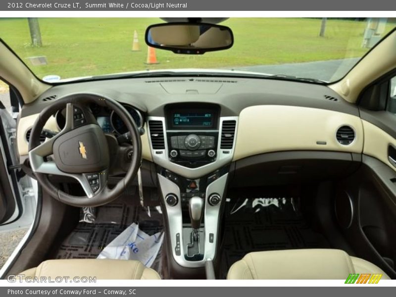 Summit White / Cocoa/Light Neutral 2012 Chevrolet Cruze LT