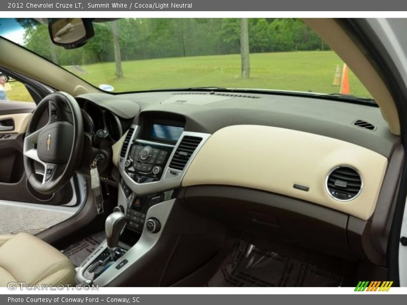 Summit White / Cocoa/Light Neutral 2012 Chevrolet Cruze LT