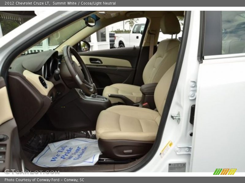 Summit White / Cocoa/Light Neutral 2012 Chevrolet Cruze LT