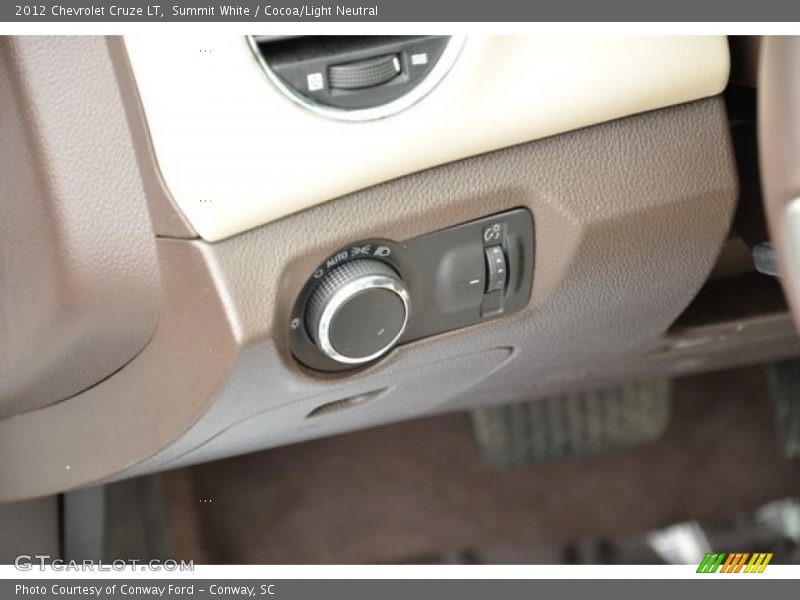Summit White / Cocoa/Light Neutral 2012 Chevrolet Cruze LT
