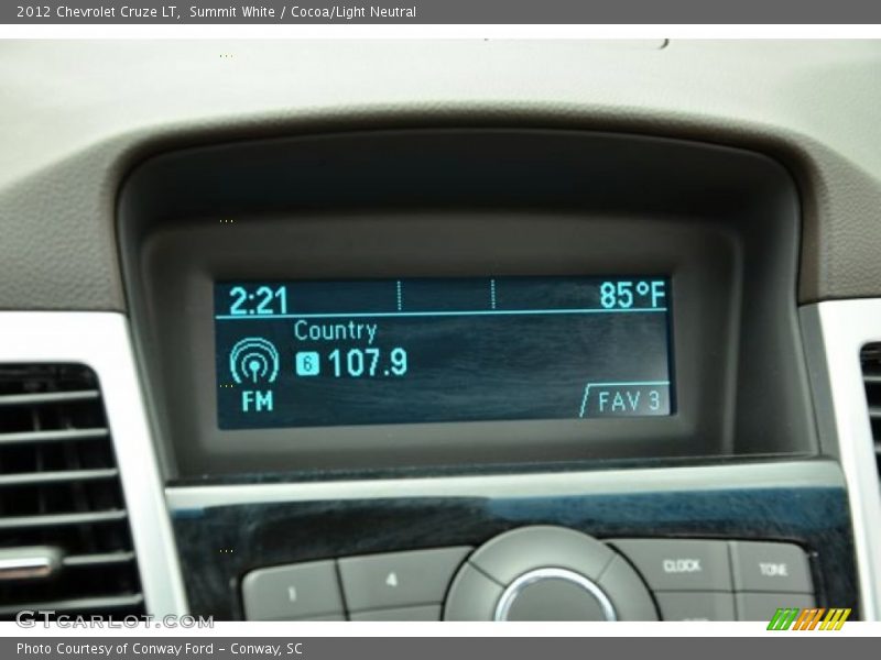 Summit White / Cocoa/Light Neutral 2012 Chevrolet Cruze LT