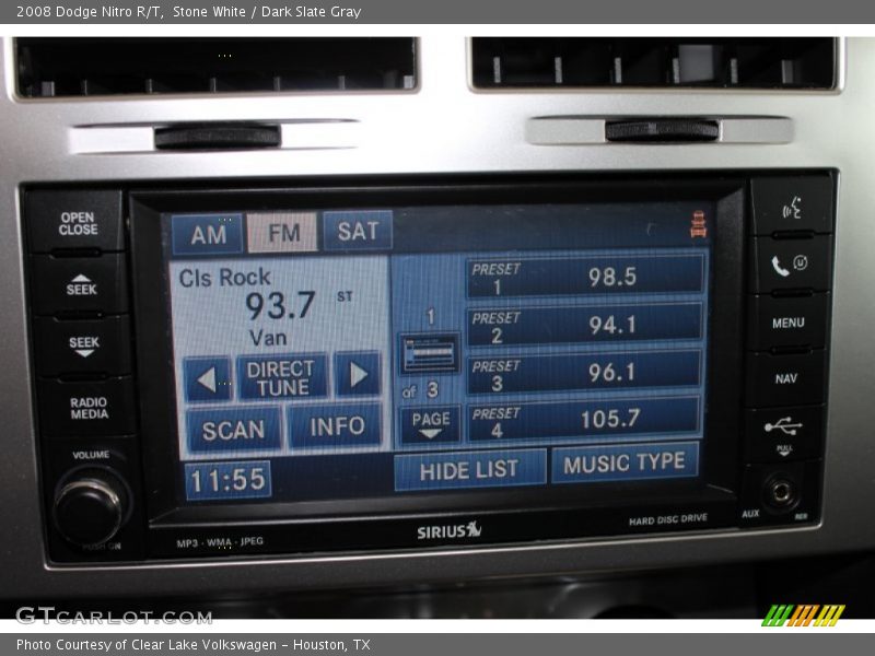 Stone White / Dark Slate Gray 2008 Dodge Nitro R/T