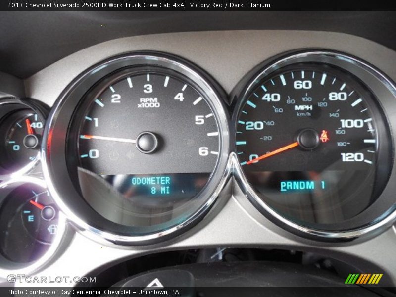 Victory Red / Dark Titanium 2013 Chevrolet Silverado 2500HD Work Truck Crew Cab 4x4