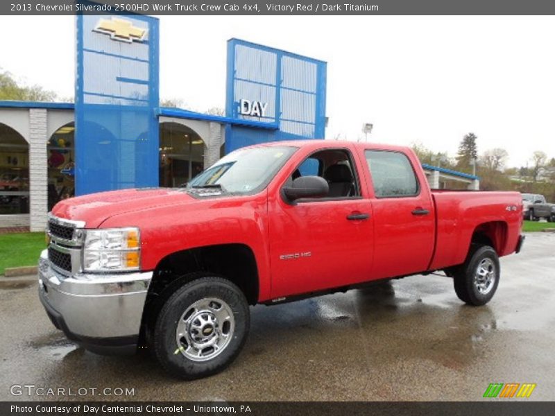 Victory Red / Dark Titanium 2013 Chevrolet Silverado 2500HD Work Truck Crew Cab 4x4