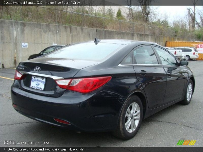 Indigo Blue Pearl / Gray 2011 Hyundai Sonata GLS
