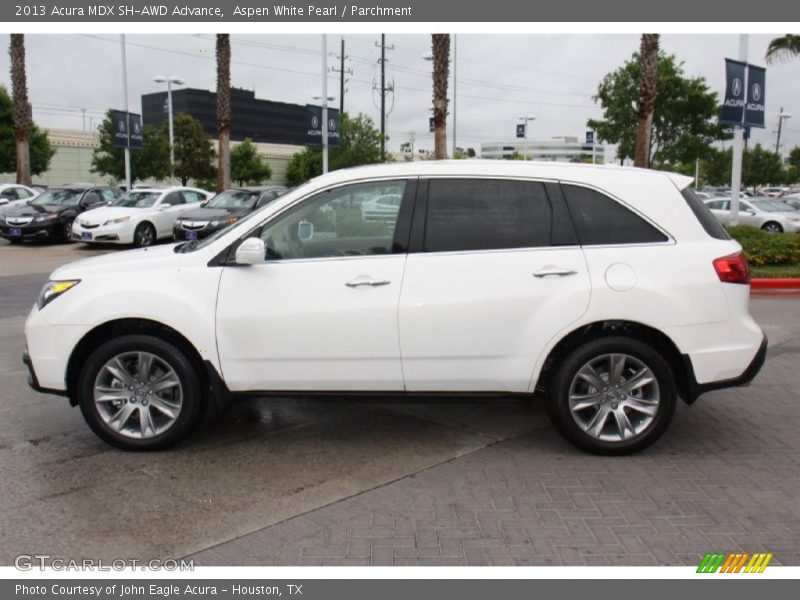 Aspen White Pearl / Parchment 2013 Acura MDX SH-AWD Advance