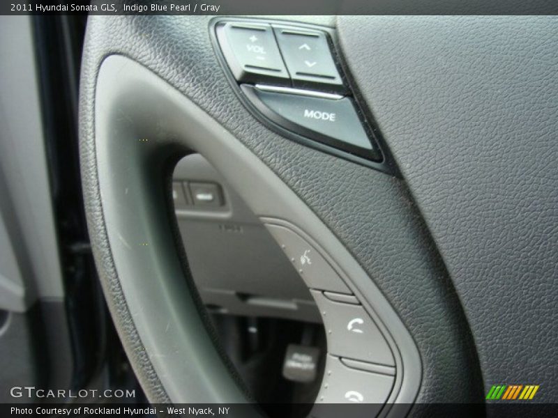 Indigo Blue Pearl / Gray 2011 Hyundai Sonata GLS
