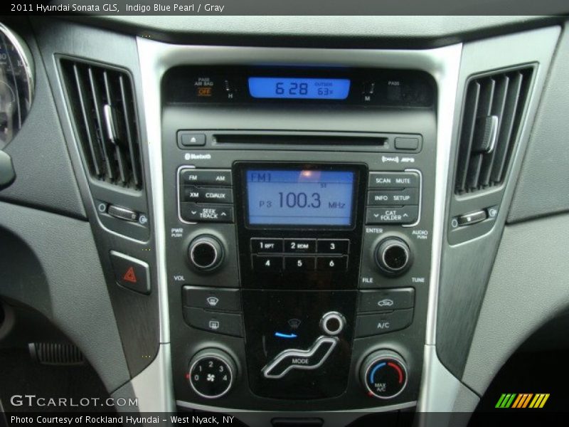 Indigo Blue Pearl / Gray 2011 Hyundai Sonata GLS