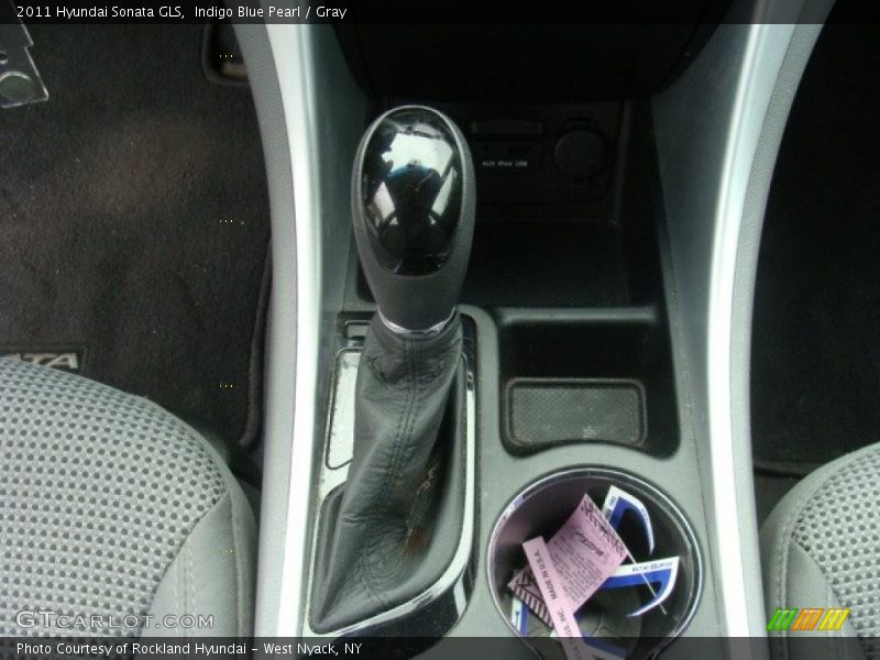 Indigo Blue Pearl / Gray 2011 Hyundai Sonata GLS