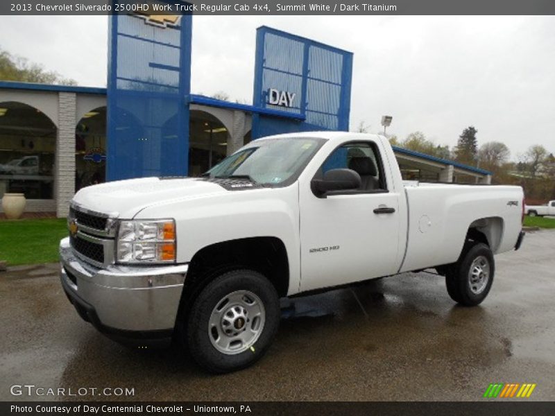 Summit White / Dark Titanium 2013 Chevrolet Silverado 2500HD Work Truck Regular Cab 4x4