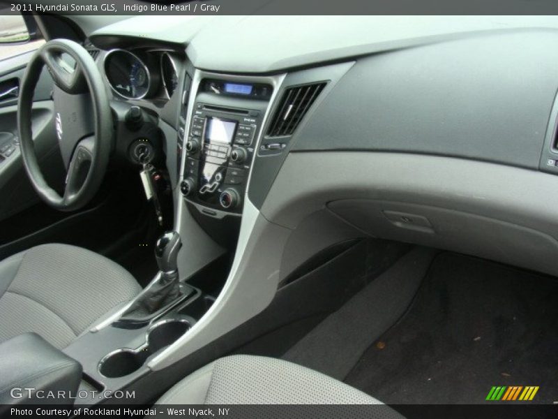 Indigo Blue Pearl / Gray 2011 Hyundai Sonata GLS