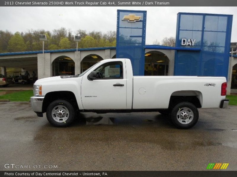 Summit White / Dark Titanium 2013 Chevrolet Silverado 2500HD Work Truck Regular Cab 4x4