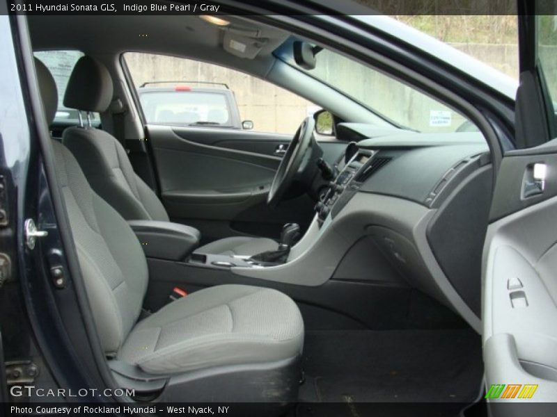 Indigo Blue Pearl / Gray 2011 Hyundai Sonata GLS