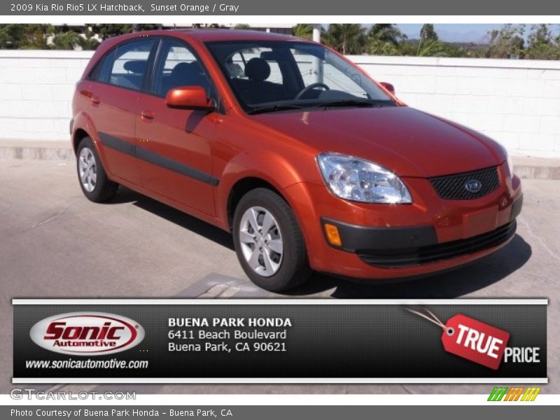 Sunset Orange / Gray 2009 Kia Rio Rio5 LX Hatchback