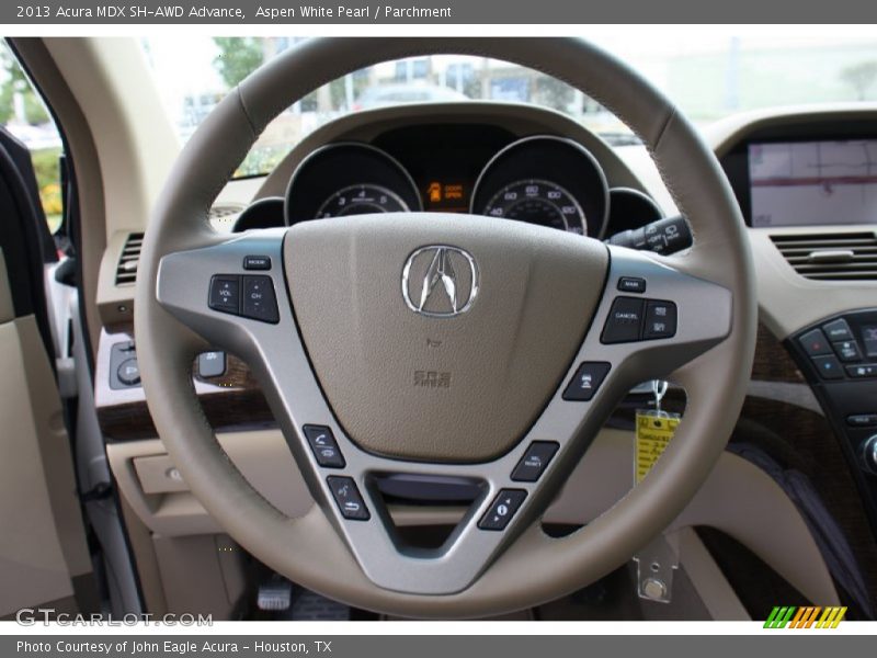 Aspen White Pearl / Parchment 2013 Acura MDX SH-AWD Advance