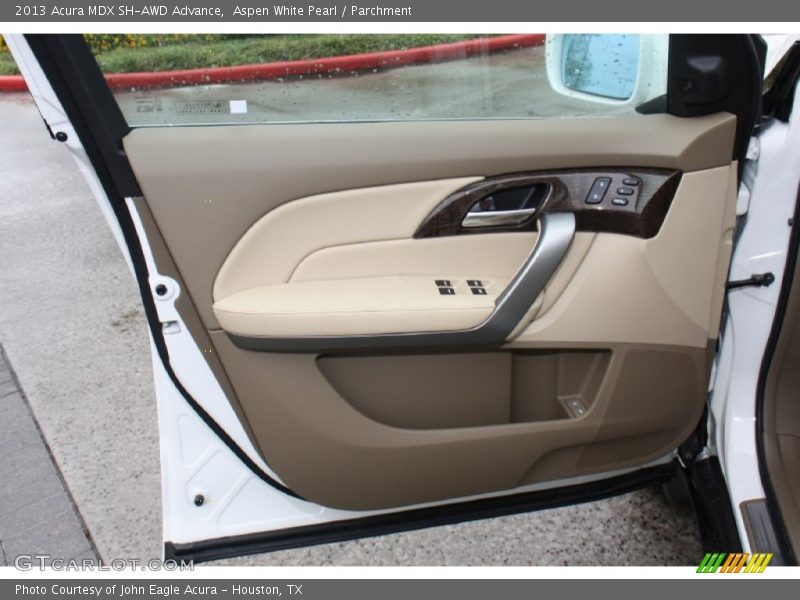 Aspen White Pearl / Parchment 2013 Acura MDX SH-AWD Advance