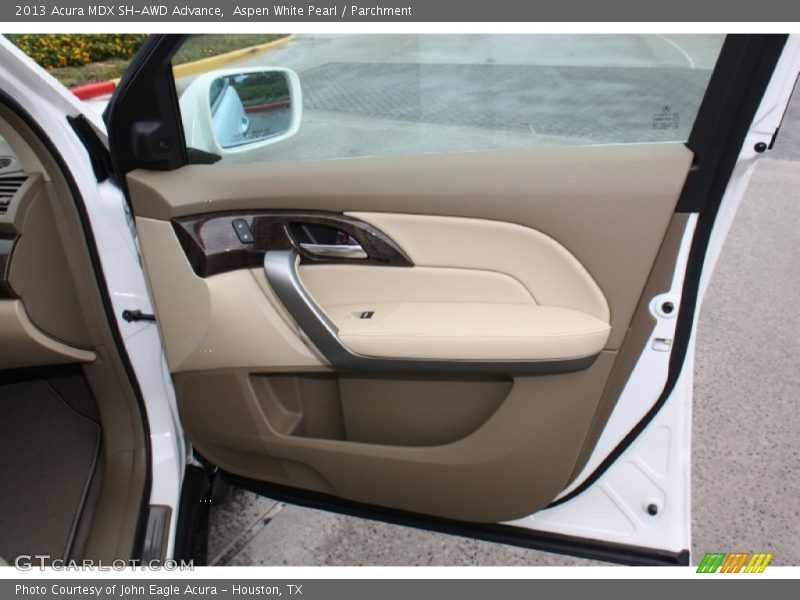Aspen White Pearl / Parchment 2013 Acura MDX SH-AWD Advance