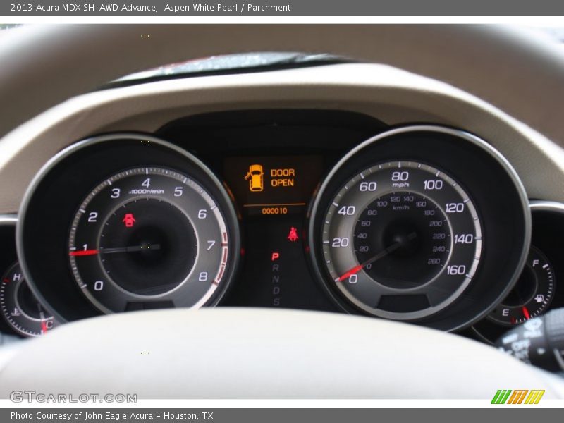 Aspen White Pearl / Parchment 2013 Acura MDX SH-AWD Advance