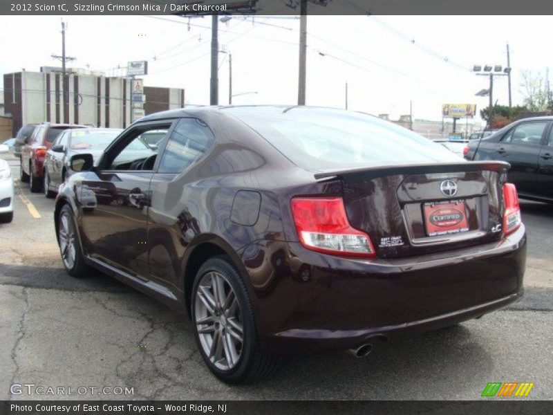 Sizzling Crimson Mica / Dark Charcoal 2012 Scion tC