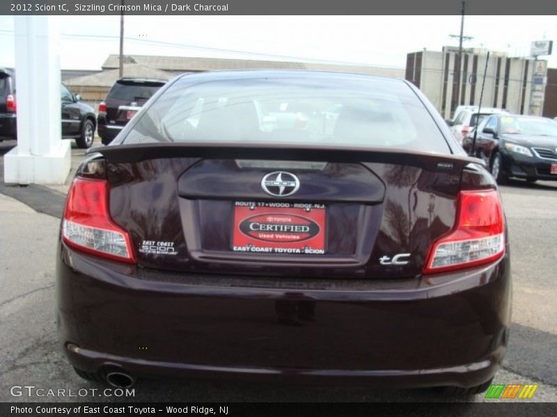 Sizzling Crimson Mica / Dark Charcoal 2012 Scion tC